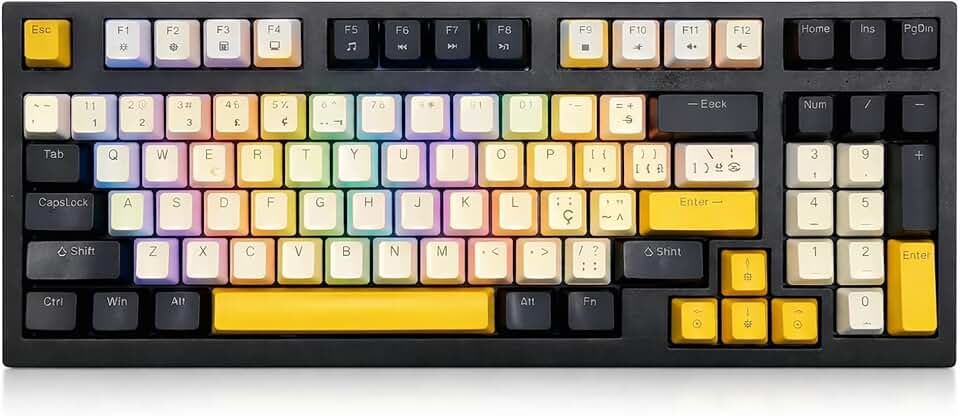 Teclado Gamer Mecânico ABNT2 Layout 85% USB com 13 Modos de Iluminação RGB, Switch Outemu Red/Blue, Compatível com PC, PS5 e Xbox