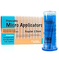 Vista 4 de LA MIERE 400pcs cepillos micro dentales de los aplicadores finos, microswabs disponibles superfino 4.9 ft m blanco