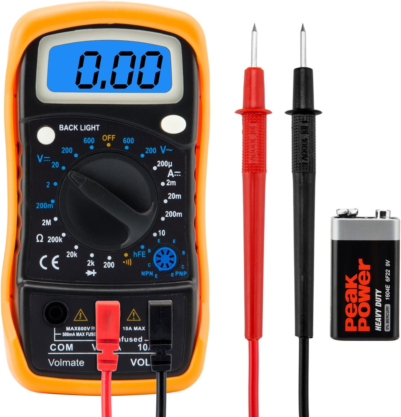 Digital Voltmeter Ammeter Ohmmeter Multimeter Volt AC DC Tester Meter, New, Free Shipping