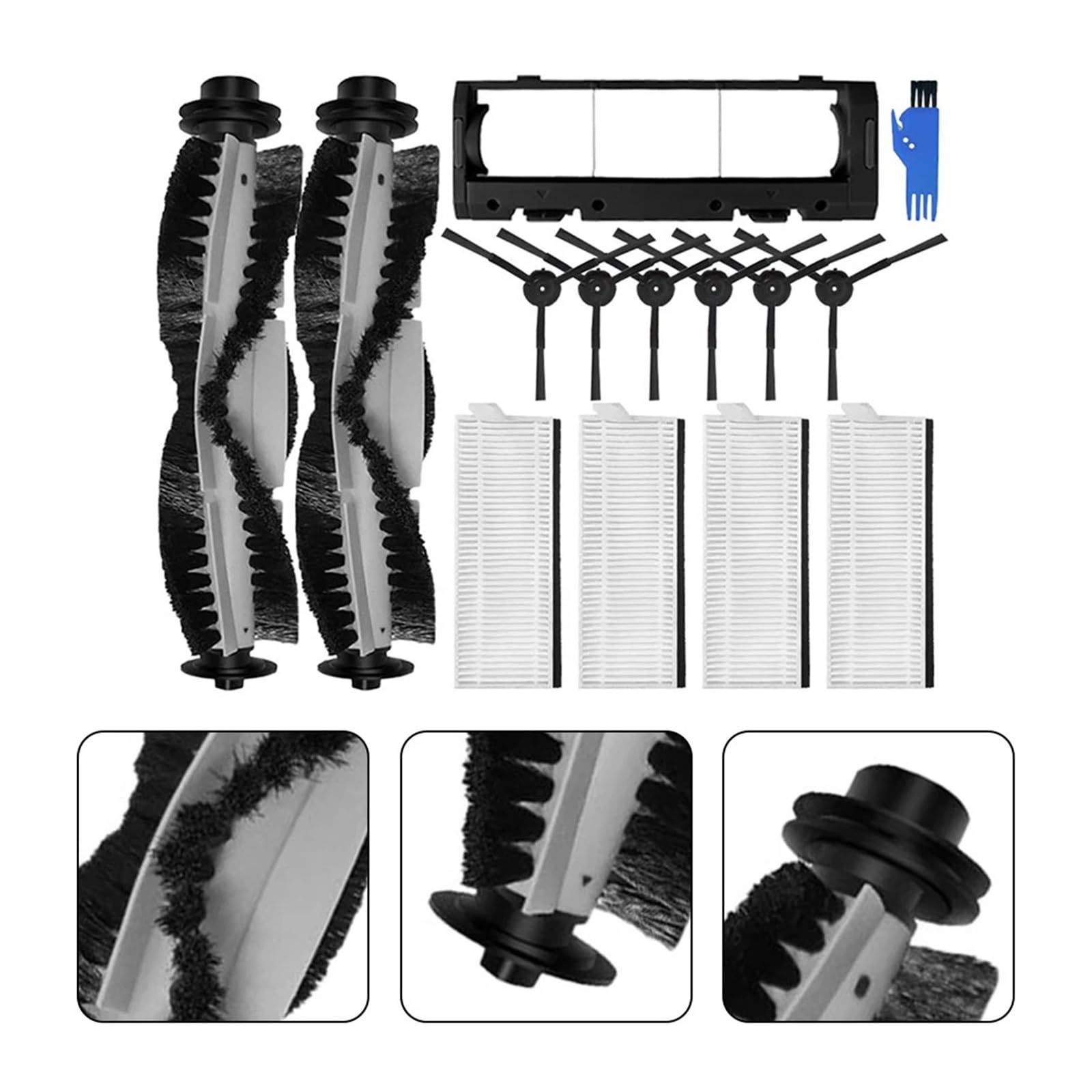 Compatible avec le couvercle de brosse latérale à rouleau Vactidy Nimble T6