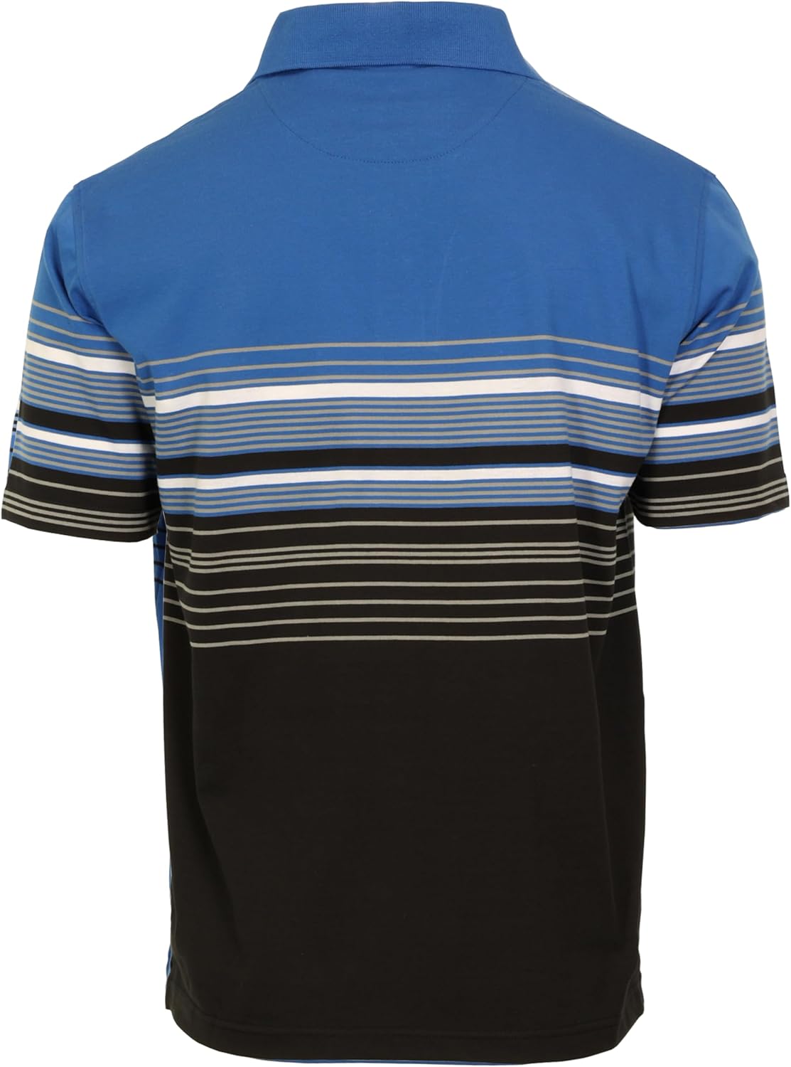 Gioberti Mens Double Striped Contrast Polo Shirt with Pocket - Yarn Dye - Image 2