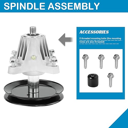 Miniatura 3 de Conjunto de husillo de cortacésped que reemplaza a Cub Cadet/MTD/Troy-Bilt 42 pulgadas cubierta 618-06991 918-06991 LT4200 T1000 T1800 T1200 Super