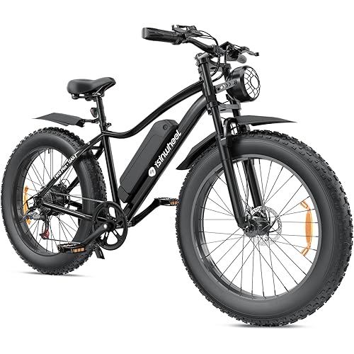 isinwheel M10 Plus/Pro Electric Bike for Adults 28/22mph 1000W Peak Motor, Mountain Ebike Removable Battery 75/55 Miles Range, 7 Speed Shift, 26/20 x 4.0 Fat Tire Adults Electric Bicycles