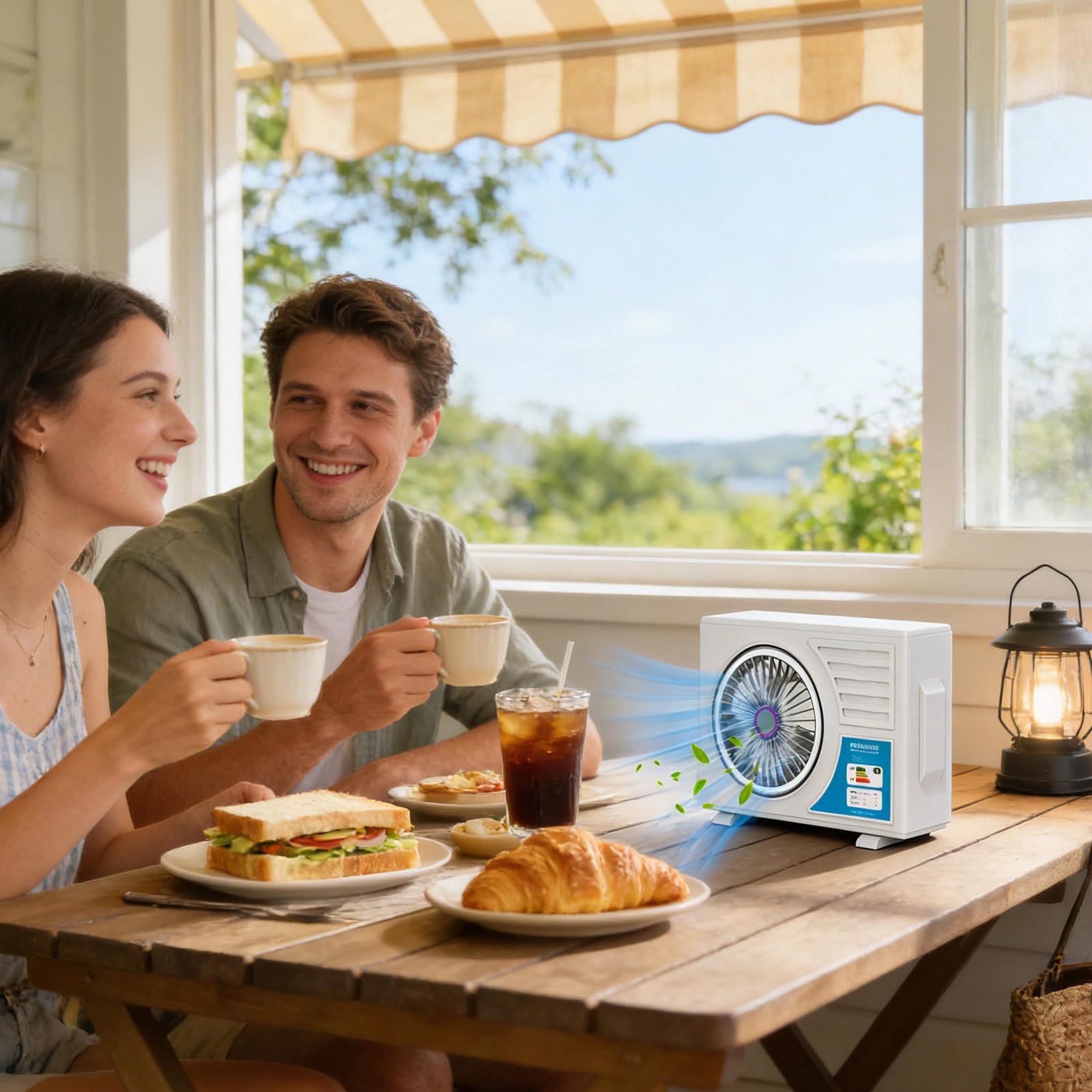 Ventilatori da tavolo per la camera da Ricaricabile con Angolazione | Ventilatore Portatile da Tavolo per Comodino per Casa Scuola Ufficio Esterno Campeggio Viaggi Picnic