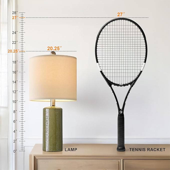 Lámpara de Mesa Cerámica Moderna G-SAFAVA 20.25" Verde miniatura 3