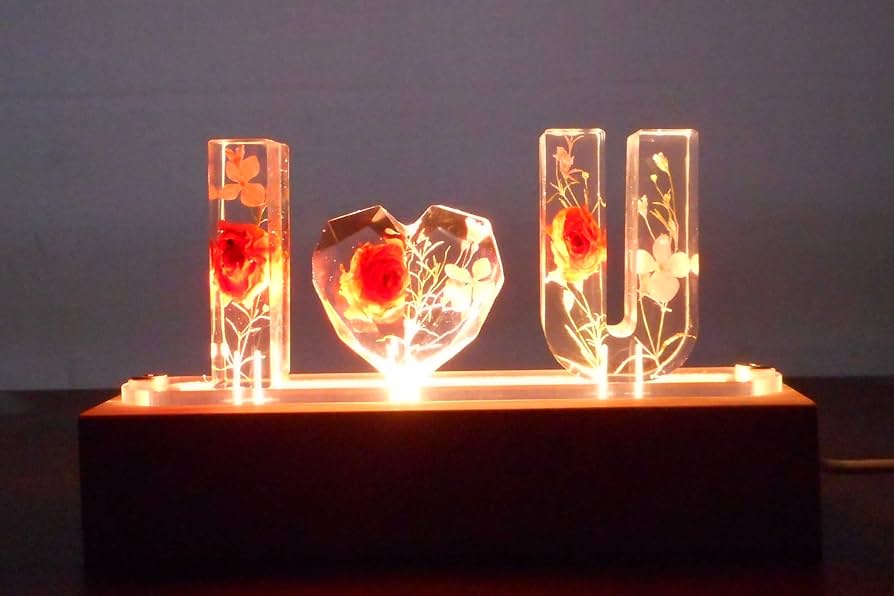 Amazon.co.jp: Shareki アルファベット オブジェ レジン 透明 花