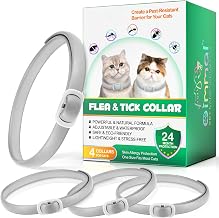 Flea Collar for Cats – Pack of 4 – 24 Months Protection – Adjustable and Waterproof – for Kittens, Medium and Large Cats