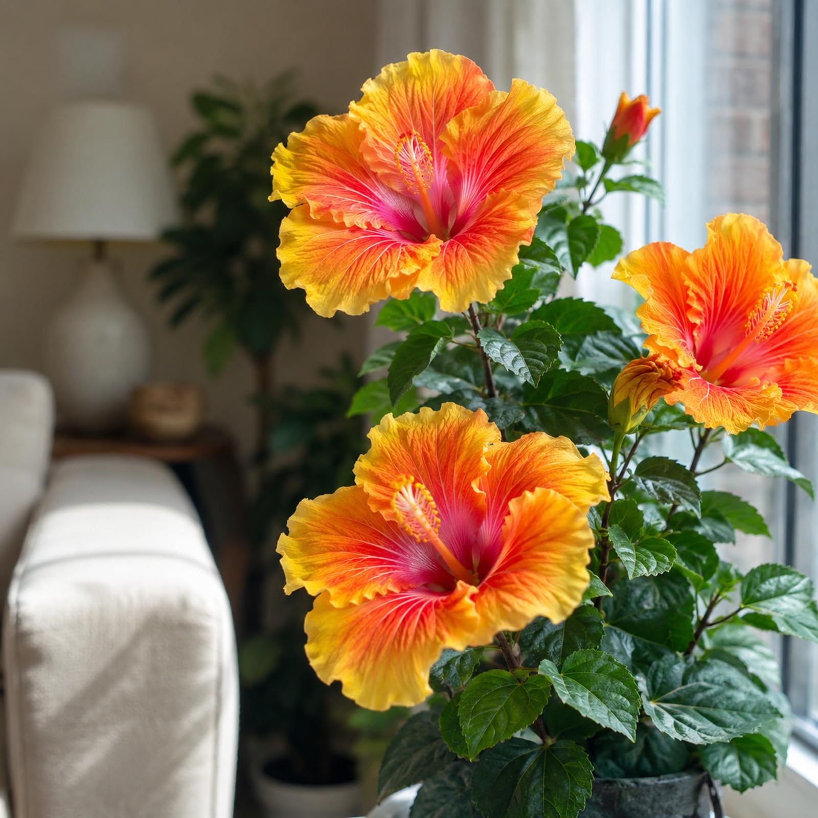 Hibiscus Bulbs for Planting Now,Fragrant, Hardy Herbaceous Perennials, Garden Displays-5 Bulbs-D