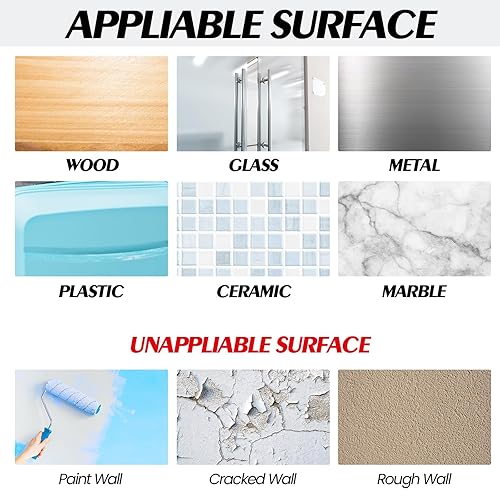 Miniatura 7 de Pushglossy 10 rollos de cinta de doble cara resistente, 0.4 pulgadas 1 pulgada de ancho total 164 pies, cinta de montaje fuerte de doble cara, cinta