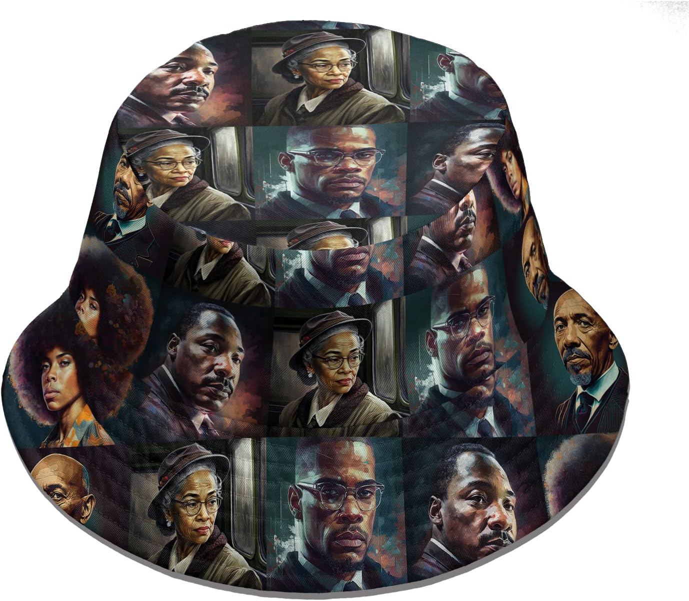 ThuhaTree Store Civil Rights Leaders African Inspired 3D T-Shirt and Hoodie Unisex S-5XL, Baseball Cap, Reversible Bucket Hat