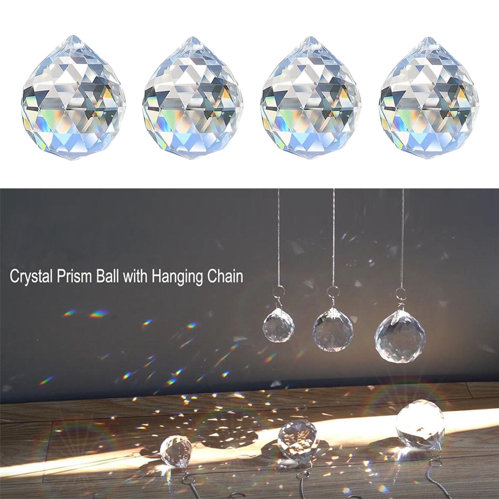 Amazon.co.jp: 8pcs 20mm日光キャッチャークリアクリスタルペンダント 