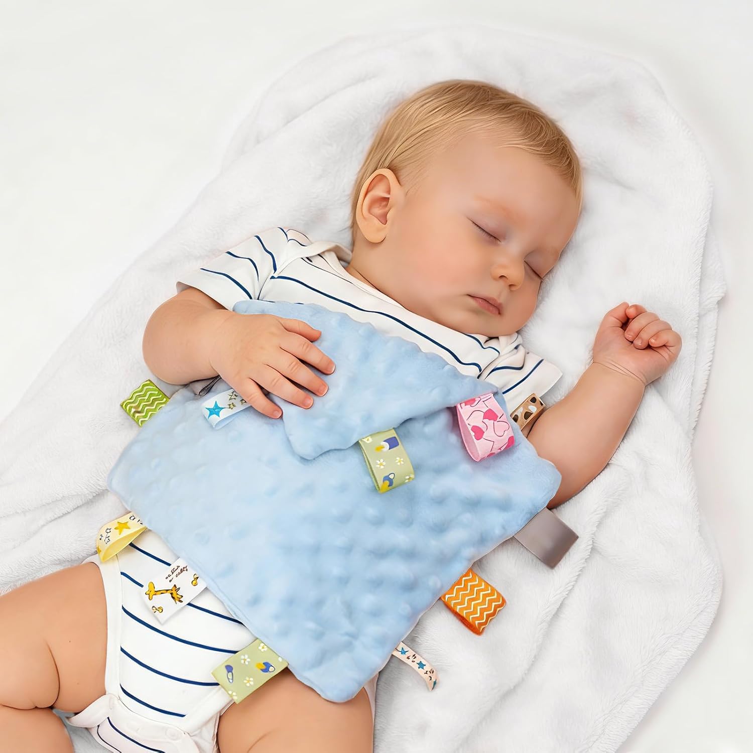 ZIGJOY Loveys for Babies Baby Security Blanket Soft Bunny Lovey for Girls Gifts Newborn Pink Lovie for Infant and Toddler, Rabbit