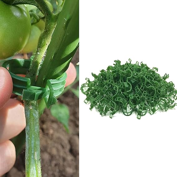 200 Pflanzenclips Für Tomaten - Braune Gartenclips Zum Stützen Von Pflanzen