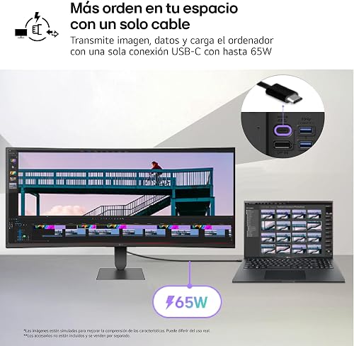 LG UltraWide | Écran Bureautique VA 34" incurvé WQHD | USB-C (PD 65W) - 8