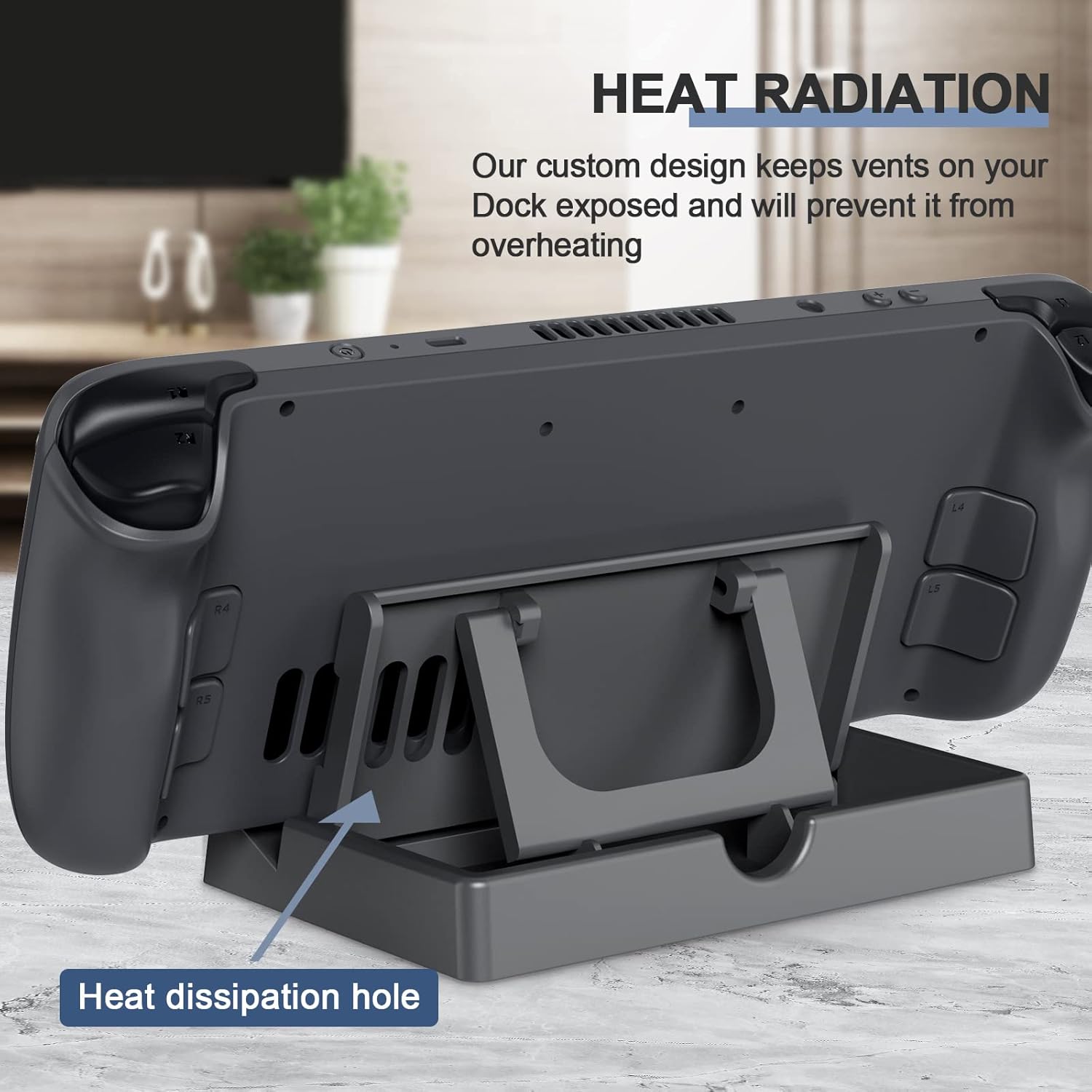 Stand Base Compatible with Valve Steam Deck, Adjustable Angle Stand, Holder Stand Compatible with Steam Deck Accessories