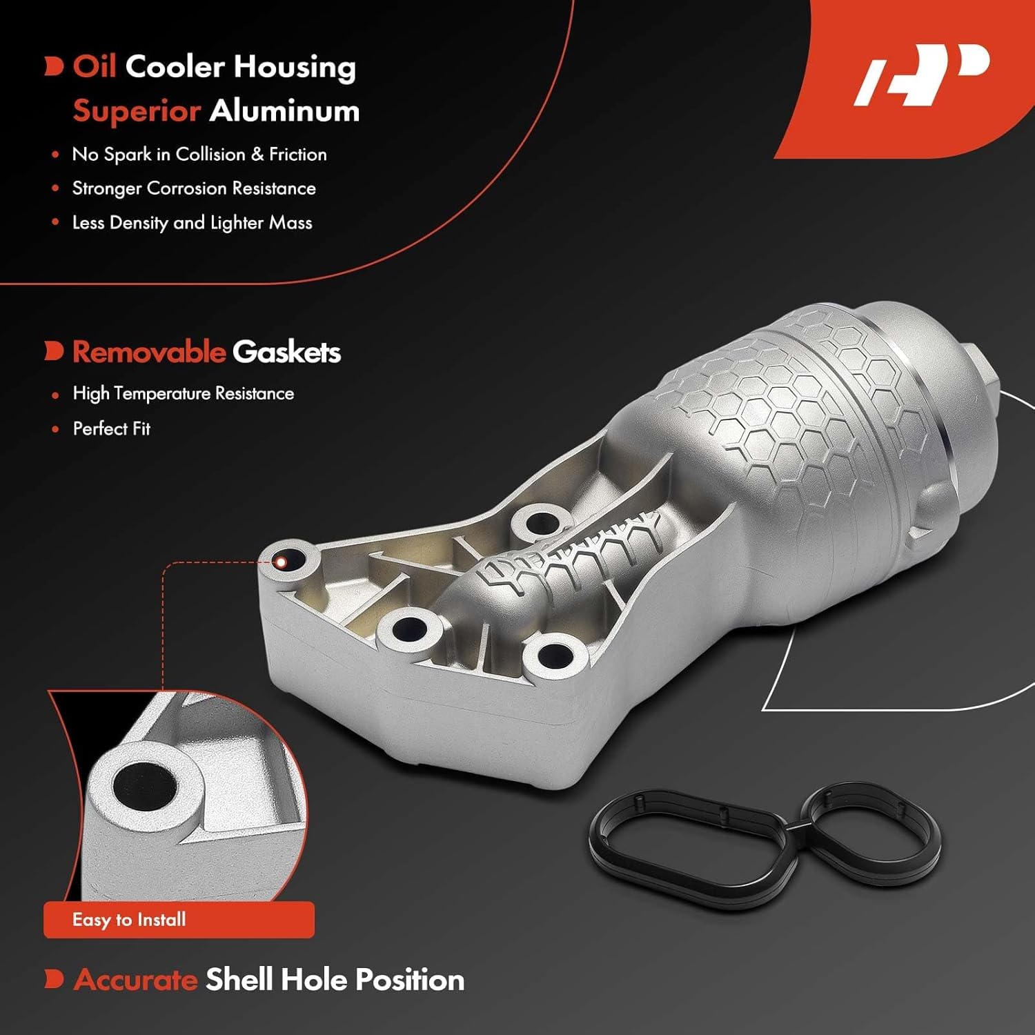 A-Premium 26300-3LAA0 Upgrade Aluminum Engine Oil Filter Complete Assembly Kit Fit for Hyundai Genesis 2015-2016 & Kia Sorento 2018-2020, Sedona 2019-2021, Cadenza 2017-2020, Telluride & Genesis G80