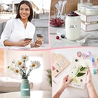 Vista 5 de Eaasty 24 hojas de calcomanías de planificador mensual, calcomanías creativas para diario, calendario estético para calendarios, libros de papel