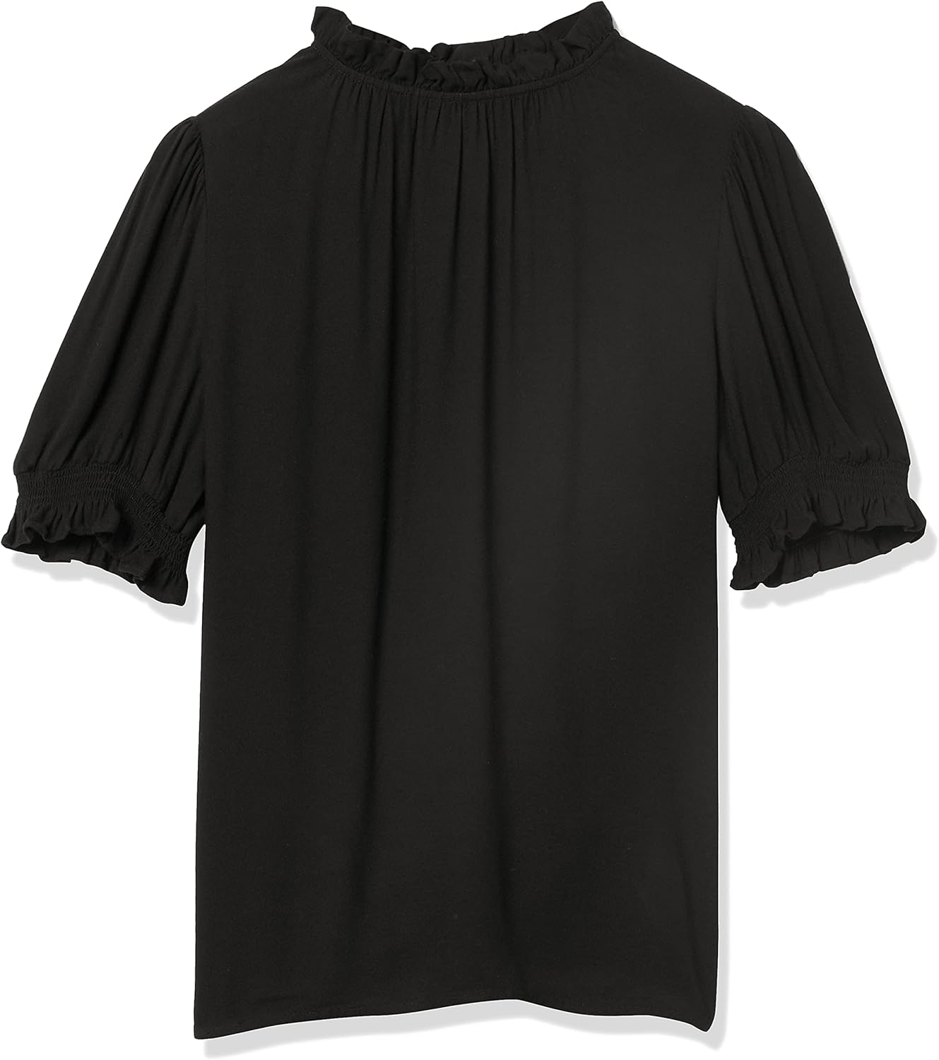 Amazon Essentials Women's Fluid Twill Short Puff Sleeve Smock Detail Shirt - Image 5