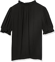 Vista 5 de Tienda Essentials Womens Fluid Twill Short Puff Sleeve Smock Detail Shirt