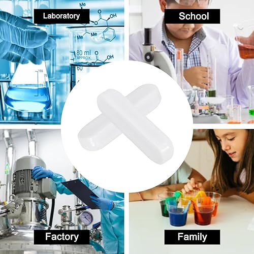 Miniatura 6 de 10 unidades de 1.181 in (1.18 pulgadas) PTFE agitador magnético mezclador barra de agitación barra de laboratorio, barra de placa de agitación, imán