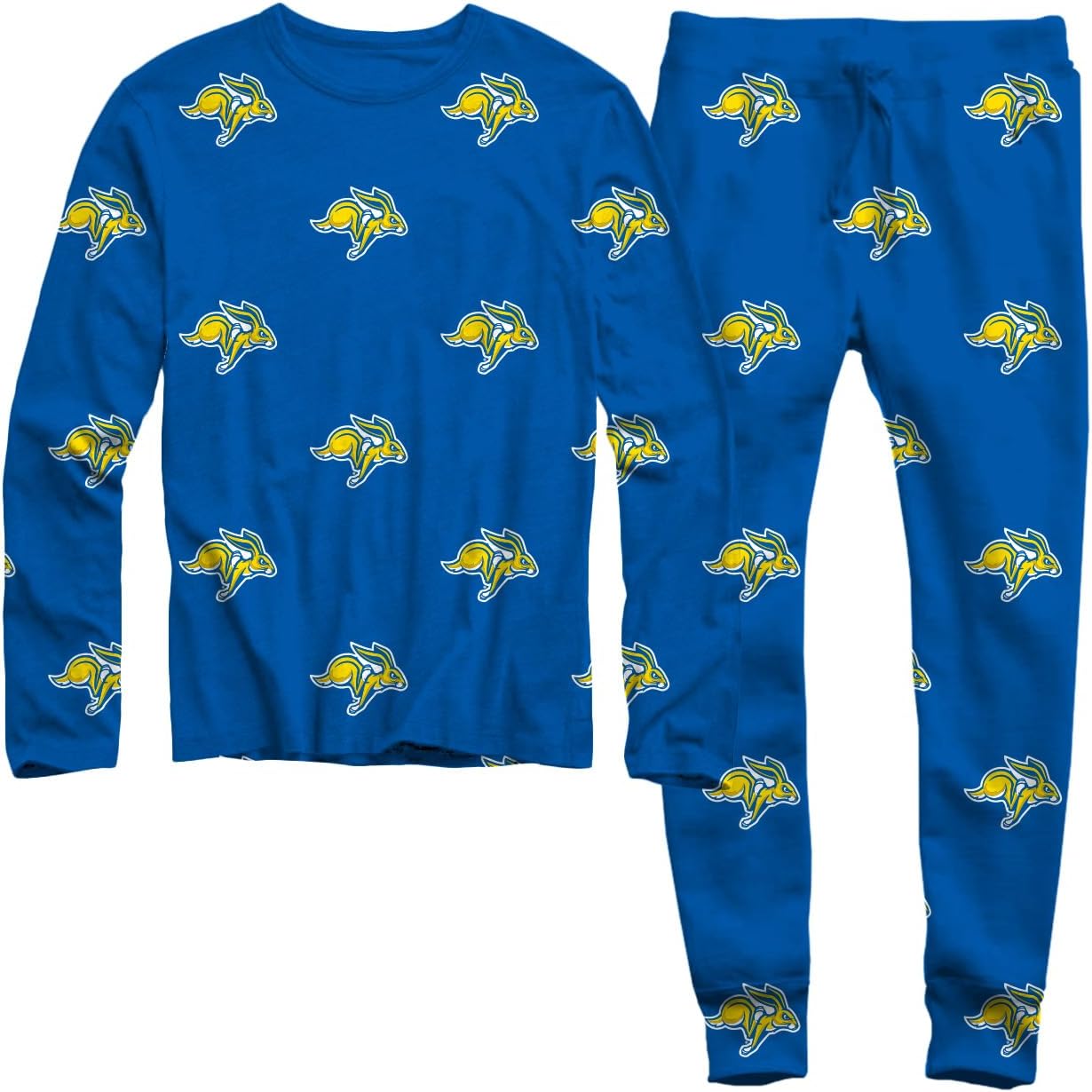 Wes and Willy NCAA Boy's All Over Print Long Sleeve PJ,