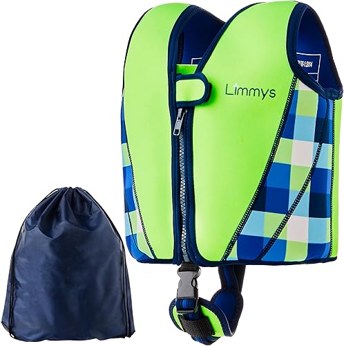 Vista 52 de Limmys Premium Kids Swim Vest - Toddler Swim Jacket and Buoyancy Swimming Aid - Modern Design Swimming Vest for Boys, Girls and Babies - Drawstring