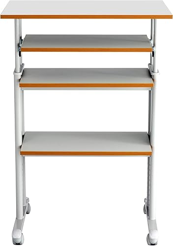 Vista 15 de Estación de trabajo vertical de altura ajustable Muv, Madera, Cereza