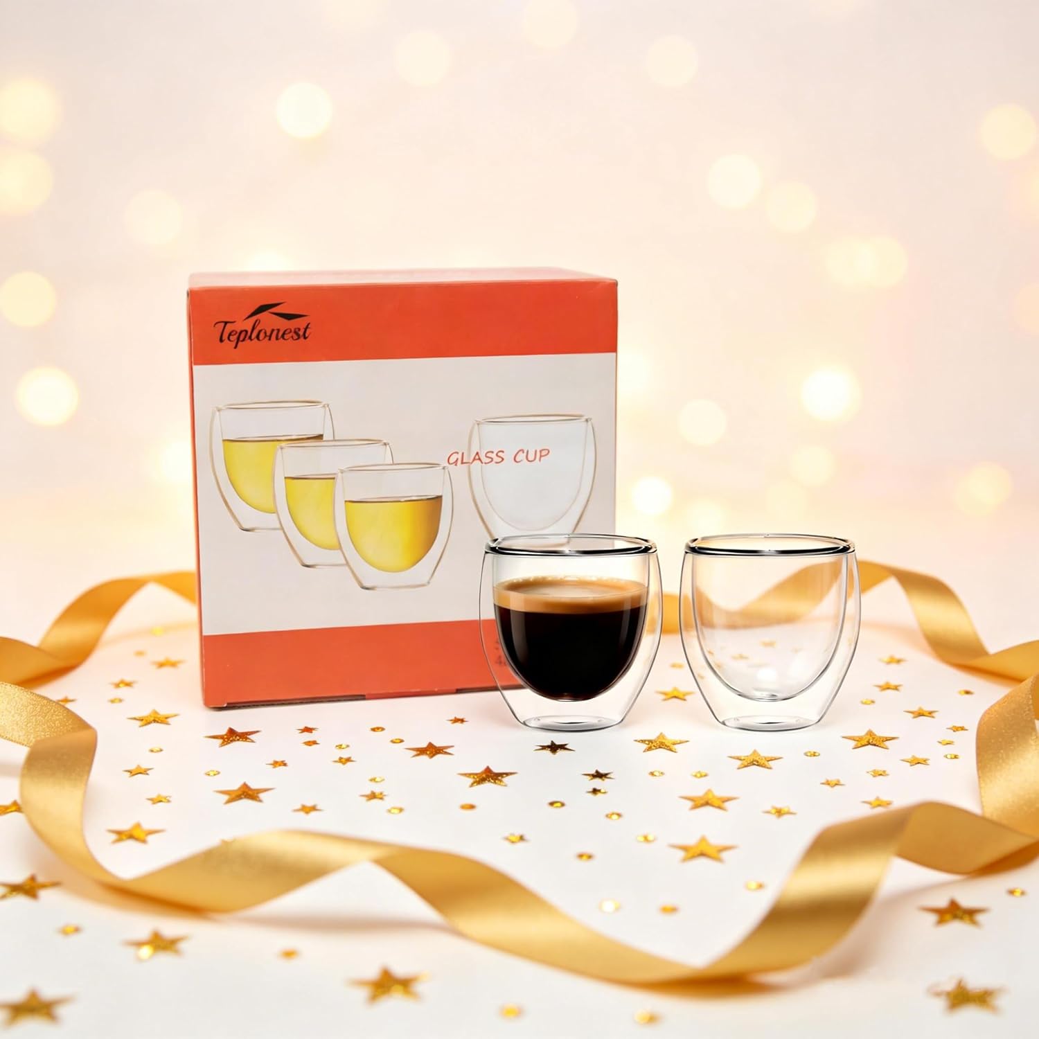 Double Walled Espresso Cups, 5oz Clear Expresso Mugs, Small Insulated Espresso glasses for Coffee Machines, Set of 2 - Image 9