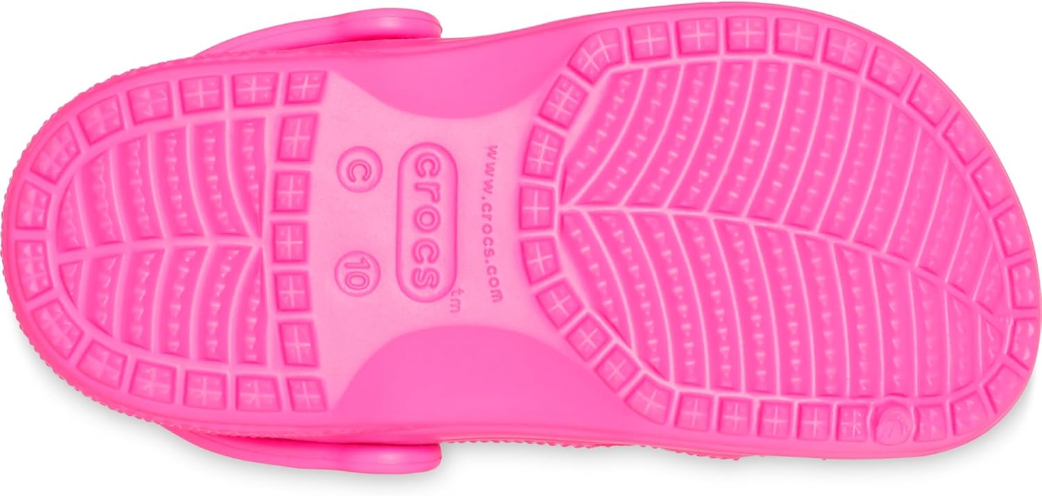 Crocs Unisex-Child Baya Clogs, Electric Pink, 8 Toddler