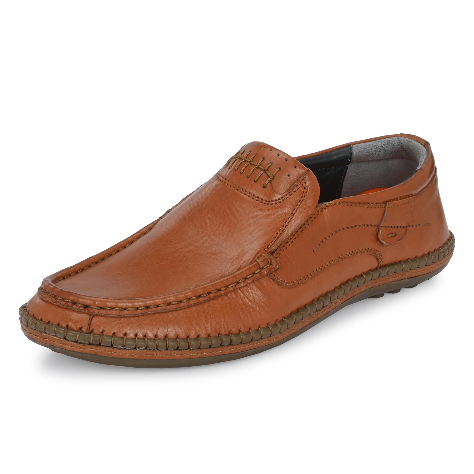 blue leather by centrino Genuine Leather Men's Formal Slip on Loafers |Comfort Trendy Non Lace-Up Design |Flexible Mocassins |Leather with Anti-Skid Sole |Perfect for Walking & Business Work (3942)-picture-38