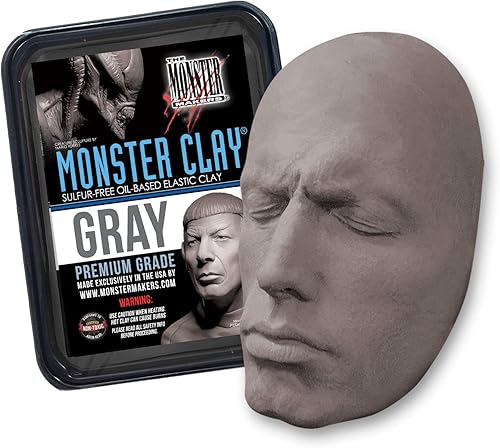 Miniatura 2 de Monster Clay Arcilla de modelado de grado prémium (gris, mediana, caja de 18 libras)