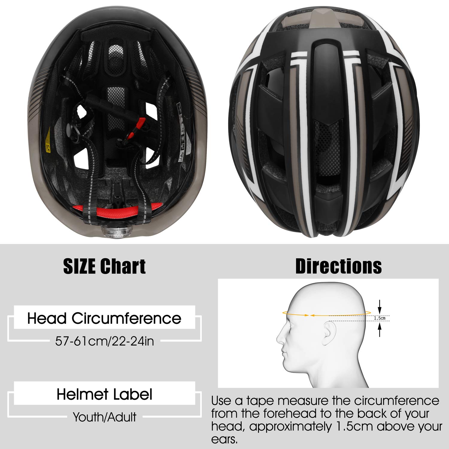 Shinmax Casque de vélo,Casque Velo Homme avec Lumière LED Rechargeable USB Casque Vélo Femme avec Lunettes Magnétiques Détachables Visière Casque VTT pour Adultes Réglable 57-62cm