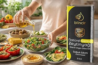 Biincir Natural Extra Virgin Early Harvest Olive Oil Cold Pressed 5 Lt