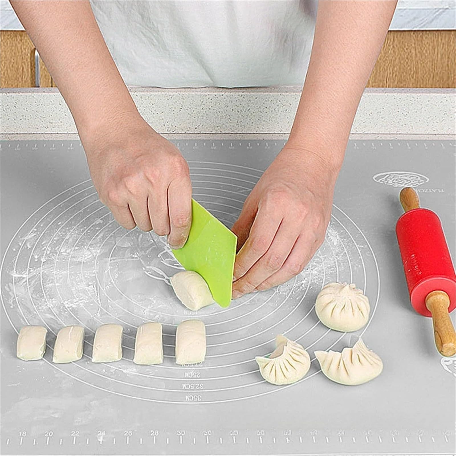 Tapete De Silicona Para Hornear Tapete de silicona for repostería, extra grueso, antiadherente, for hornear y amasar(70x50cm)
