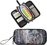 Vista 19 de Estuche personalizado con imagen y nombre con texto para lápices, estuche para bolígrafos para oficina y escuela, bolsa de almacenamiento grande