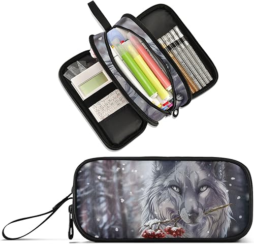 Miniatura 19 de Estuche personalizado con imagen y nombre con texto para lápices, estuche para bolígrafos para oficina y escuela, bolsa de almacenamiento grande