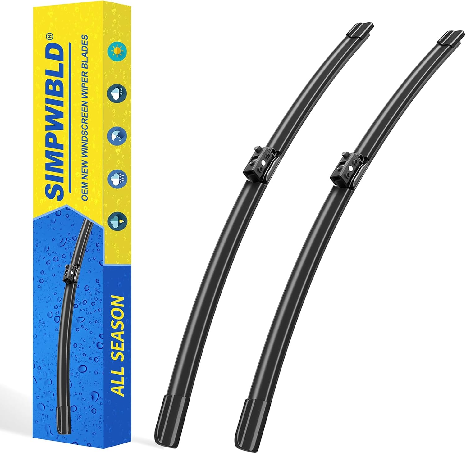 2 Factory Wiper Blades Replacement For 2019-2023 Mercedes-Benz Sprinter 1500 2500 3500 Original Equipment Windshield Wiper Blades Set 26"+24" (Set of 2) Push Button