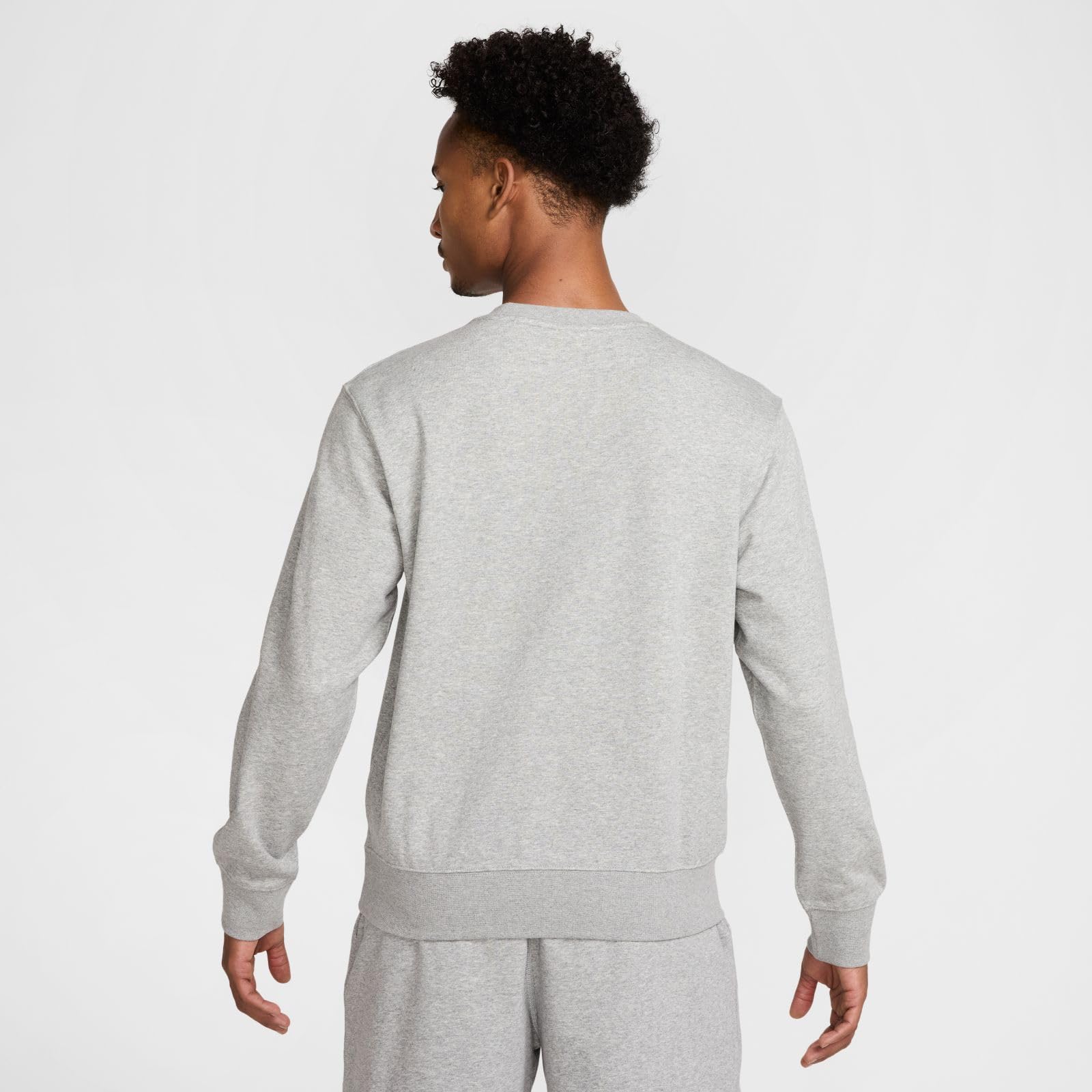 Nike Męskie Club Ft Crew Sweter Dk Grey Heather/White XXL