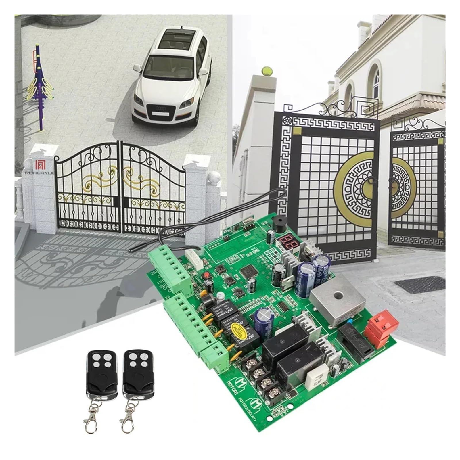 Placa lógica de repuesto para operador de puerta, Placa de control de PCB de 24 V CC for abridor automático de puerta batiente de doble brazo, panel de control, de centro de control inteligente, acces
