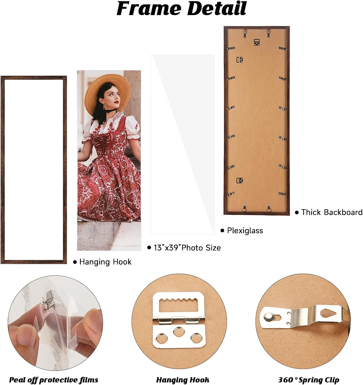 ダークブラウンB2サイズ 木製ポスターフレーム 額 ポスターフレーム 木