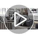 Signature Design by Ashley Cortwell Ottoman Tufted Entryway Storage Bench, Charcoal Gray