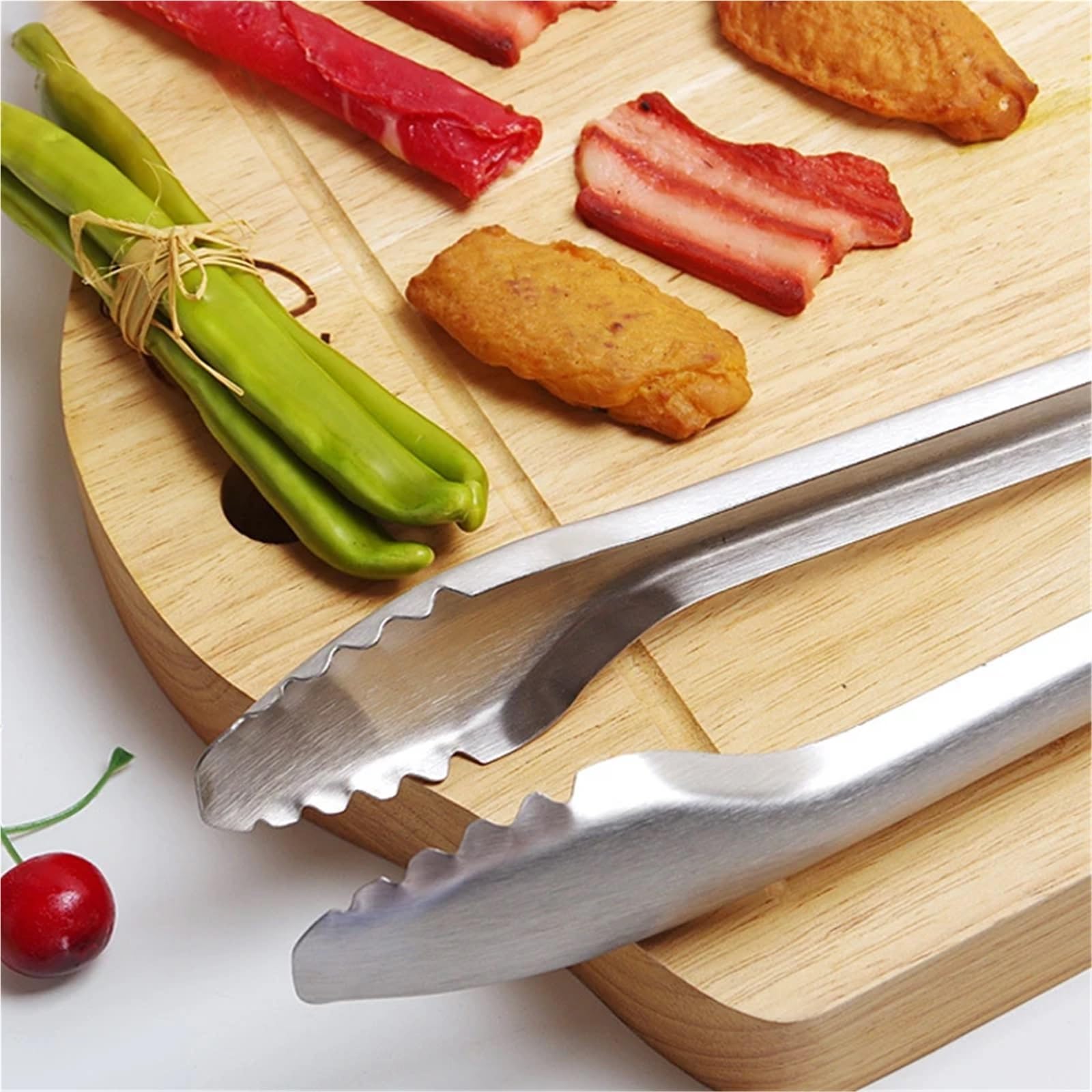 Pinze Da Cucina Pinzas extralargas profesionales de 2 uds. De 18 pulgadas con empuñaduras de madera de Acacia, pinzas for barbacoa resistentes Para Cocina