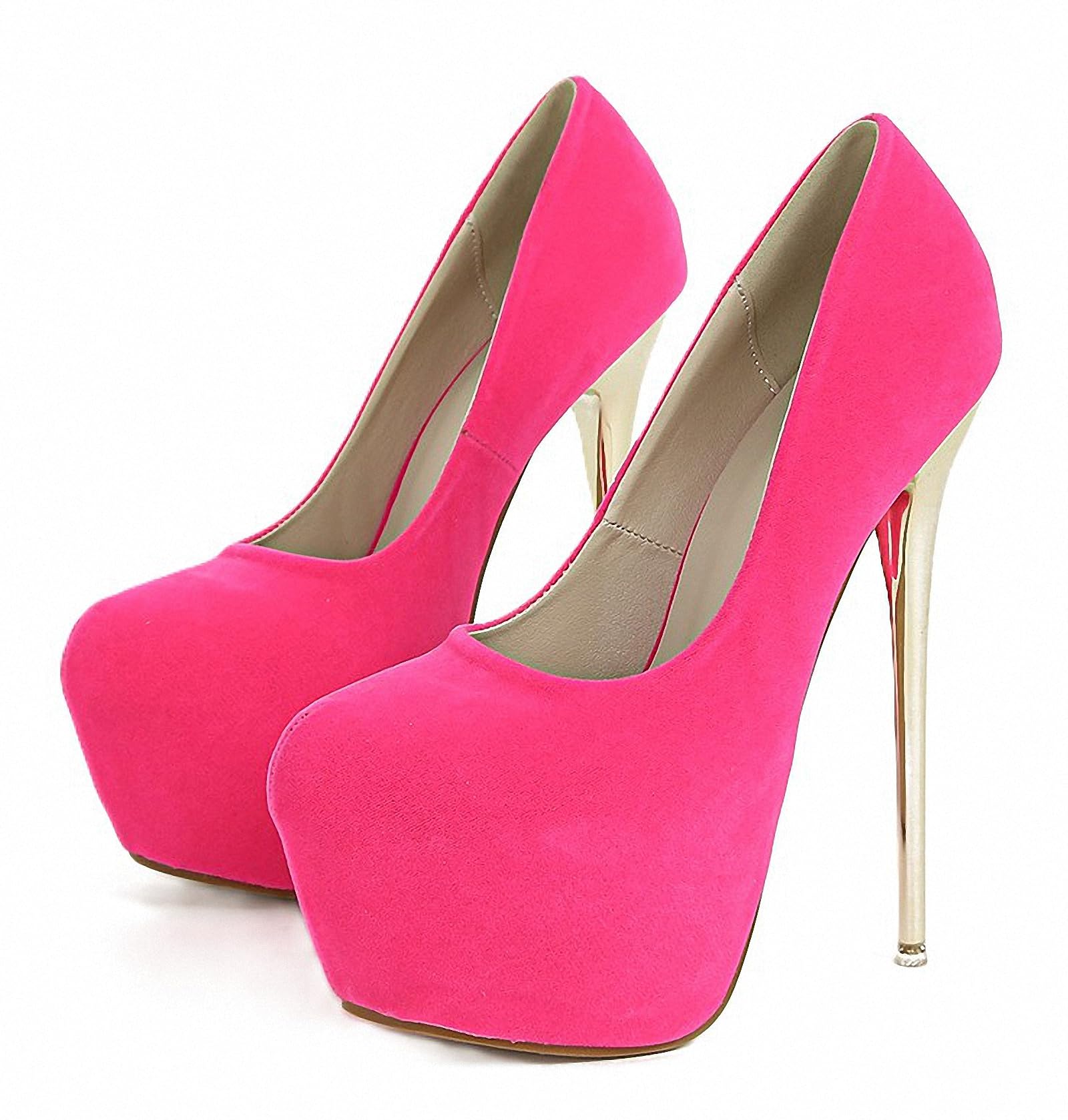 Scarpe col Tacco Alto con Plateau Donna Stiletto Texture Lucida vellutata Punta Tonda Slip-on Fibbia Elegante Sexy per Jeans Abiti Feste Appuntamenti Matrimoni San Valentino Halloween Natale