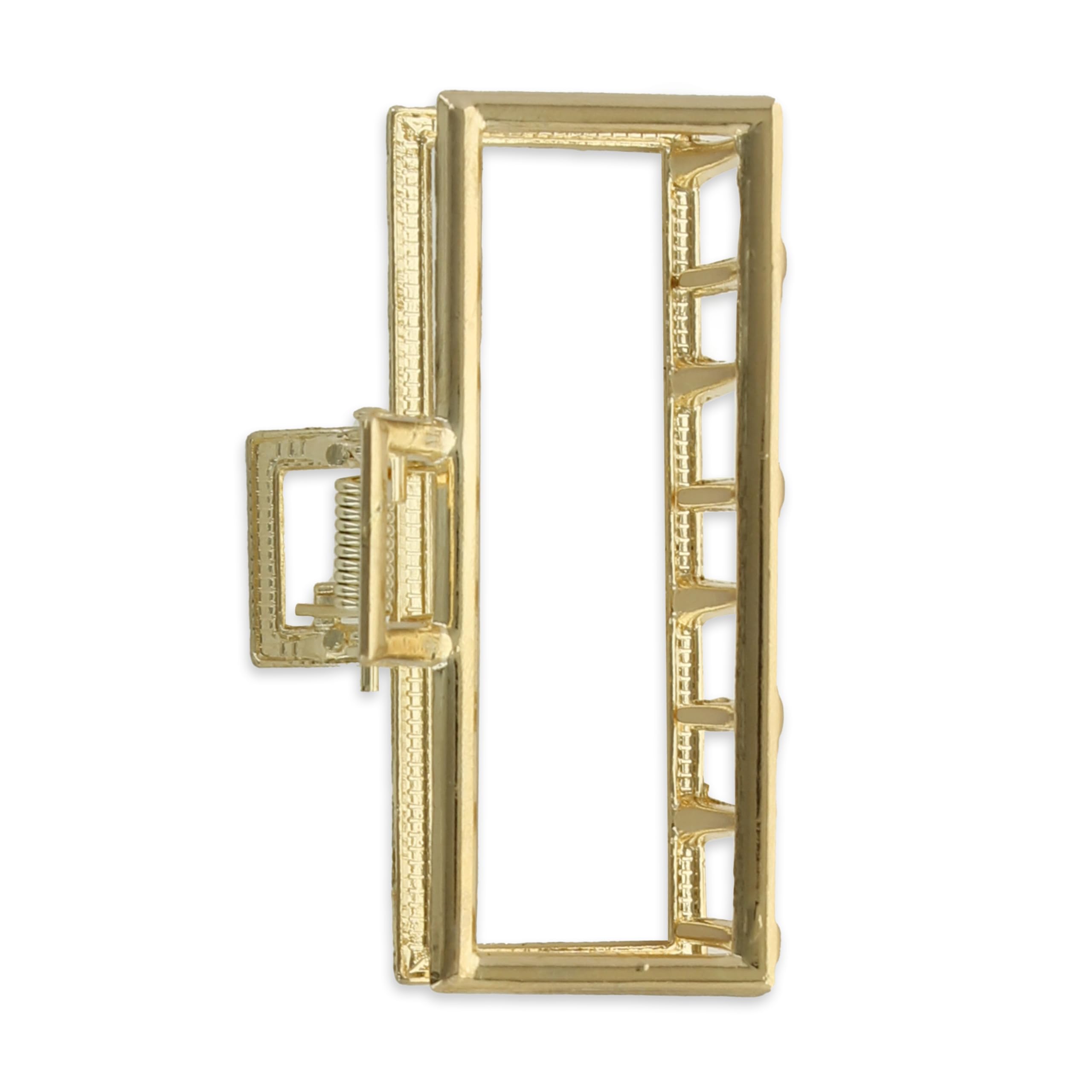 Jean Louis David – Rectangular and Openwork Hair Clip – Ornament – Fashion Accessory – Gold – Hairstyle