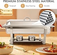 Vista 6 de Happygrill Juego de 2 platos para rozar de 9 cuartos de galón de acero inoxidable de alta calidad