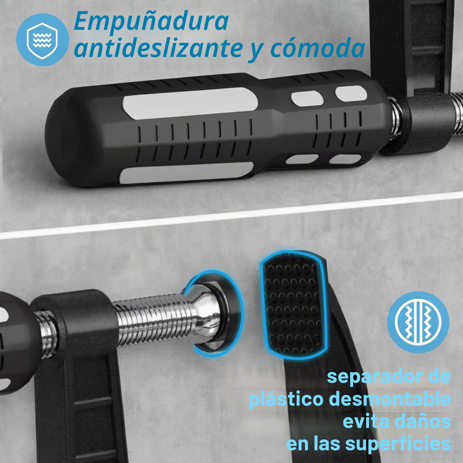 Juego de Sargento de Barra, 4pcs 350mm Sargentos Carpintero, Sargentos para madera, Sargentos de apriete Set para Carpintería de Potencia 270 KG