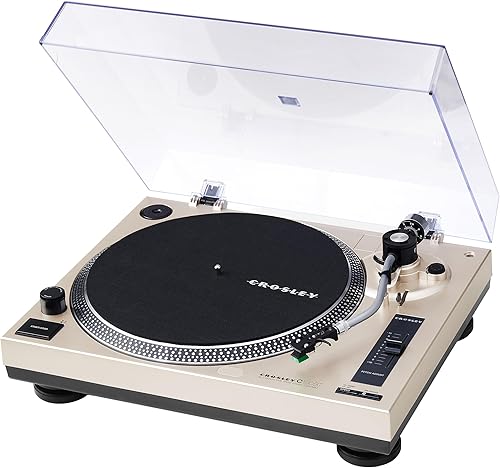 Miniatura 19 de Crosley KT100BT-CP - Sistema estéreo de tocadiscos Bluetooth con altavoces, champán