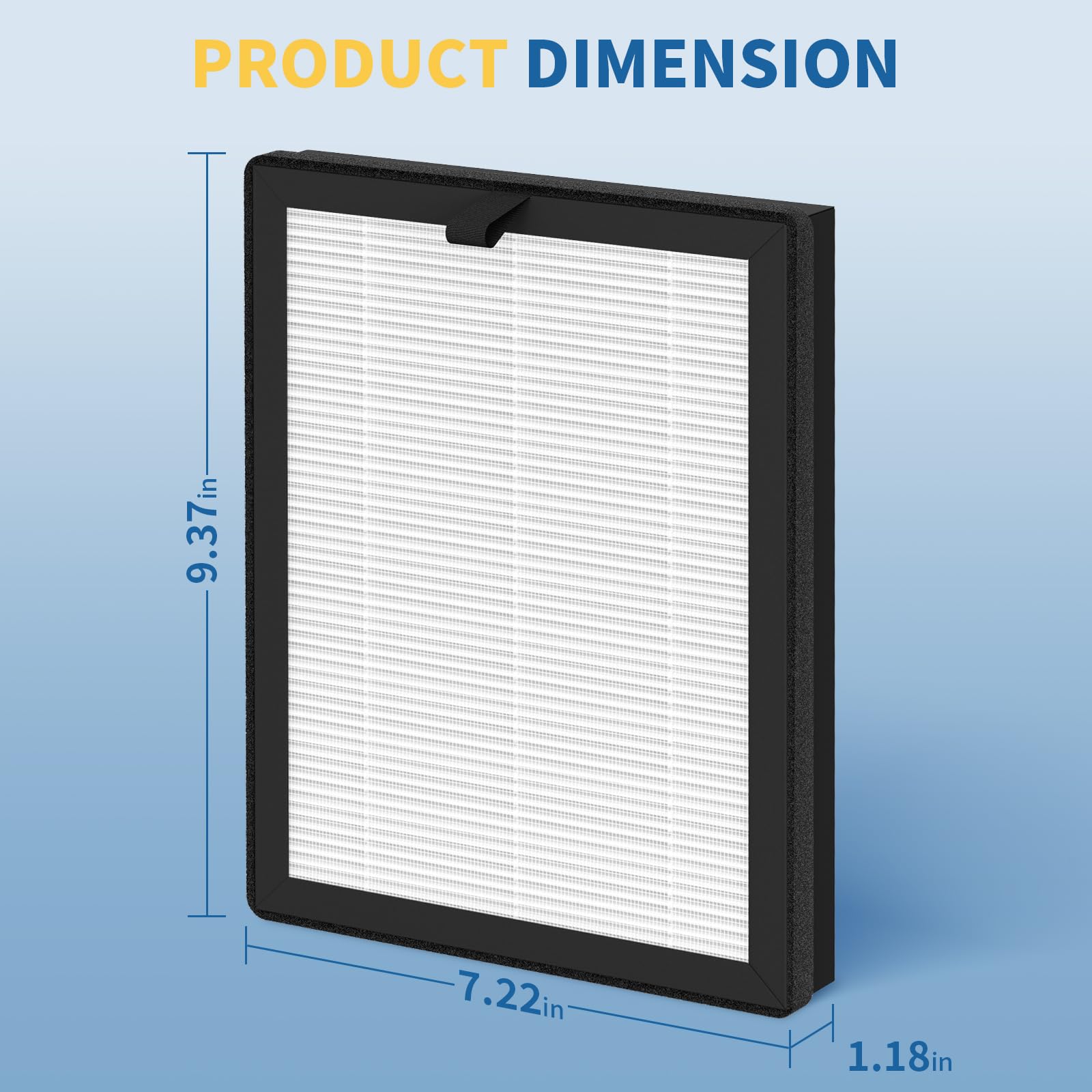 ClearAir-A5 - Paquete de 4 filtros de repuesto, compatibles con el purificador de aire VEWIOR ClearAir A5, filtro de filtro de aire H13 True HEPA