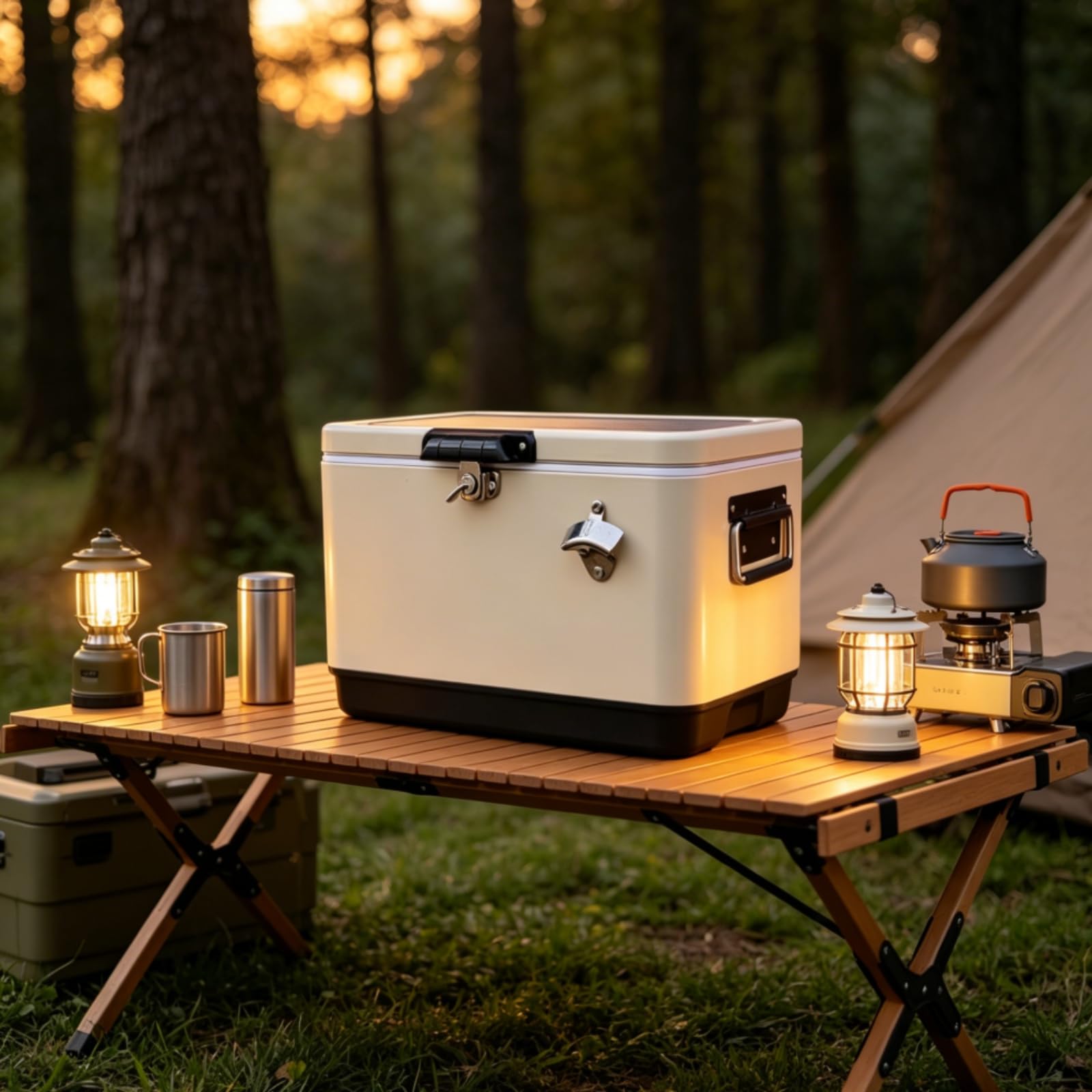 Kühlbox mit Tragegriff Dichtschließend Isolierbehälter mit Metalldeckelverschluss Stabil Isolierbox für Picknick