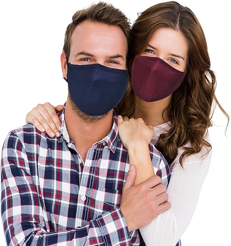 Miniatura 2 de Mascarillas de tela lavables y reutilizables para mujeres y hombres, máscara facial transpirable con alambre de nariz y bolsillo para filtro